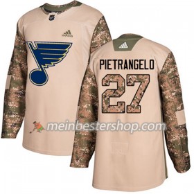 St. Louis Blues Alex Pietrangelo 27 Adidas 2017-2018 Camo Veterans Day Practice Trikot Authentic - Herren